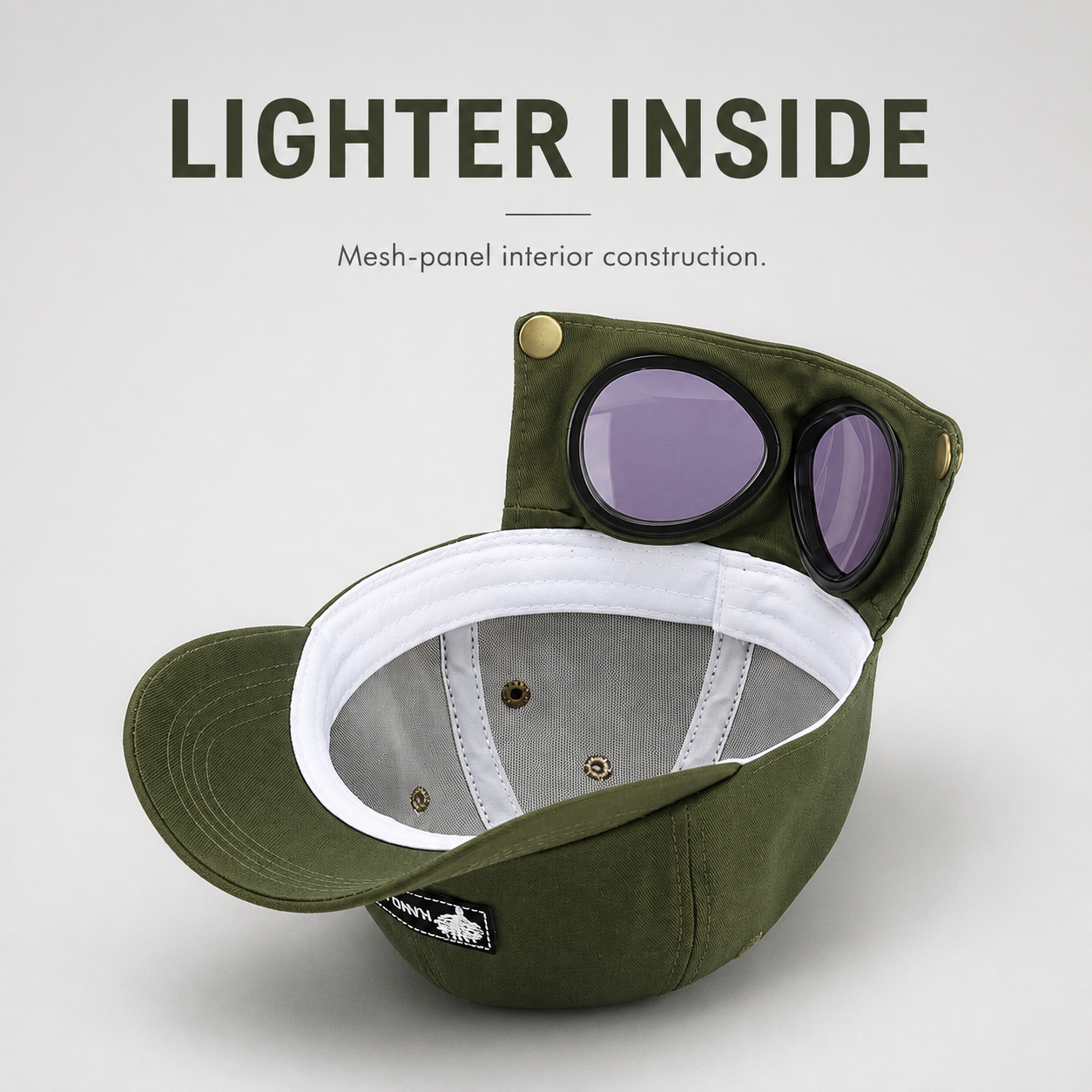 🧢 Cat Ear Aviator Goggle Baseball Cap with Tinted Lenses 🕶️