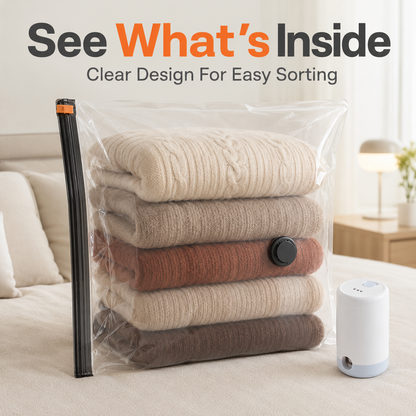 🚀 Wireless Compression Bags with Mini Pump – Save 70% Space 🧳✨