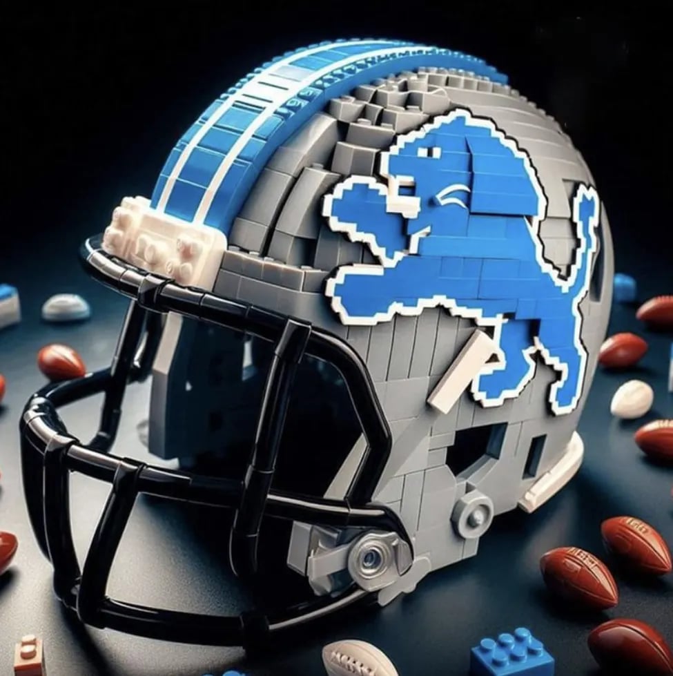 🏈 Football Helmet Building Blocks – 300+ Piece Collectible Model Kit 🎁