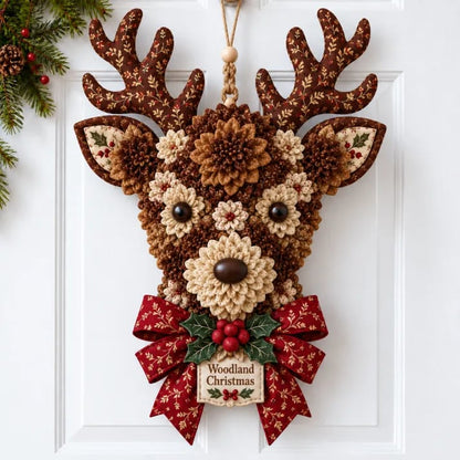 🎄 Handmade Layered Fabric Christmas Flower Door Hanging DIY Craft Kit 🎀(📦Buy 3 Free Shipping)