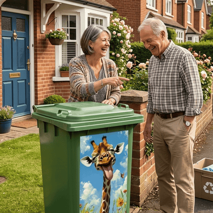 🔥 LAST DAY 50% OFF 🔥 🐴 Horse & Donkey Wheelie Bin Sticker – Waterproof Decal 🌾