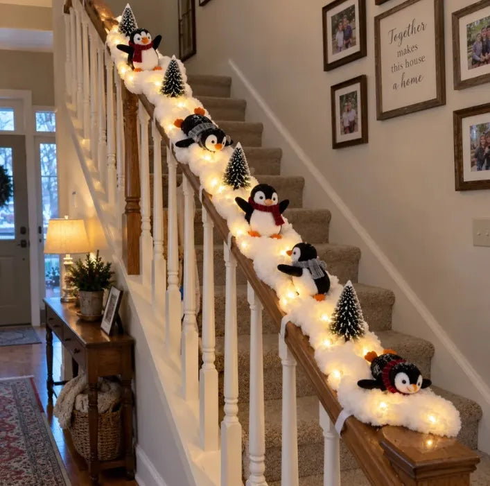 🐧 50% OFF Christmas Penguin Staircase Decoration ❄️ Turn Your Stairs Into A Cozy Winter Story