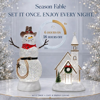 🎄 Enchanted Musical Snowfall Christmas Lantern with Glowing Lights