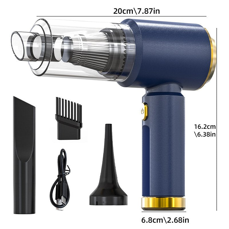 4-in-1 High-Power Car Vacuum & Tire Inflator – Portable Cordless Auto Cleaning Tool