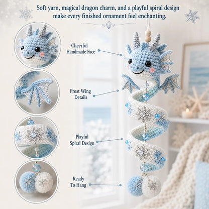 ⏳ Last Day 49% OFF – 🐉 DIY Dragon Spiral Hanging Ornament Crochet Kit ✨