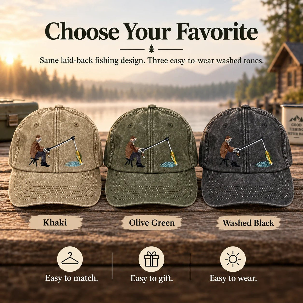 🔥LAST DAY 50% OFF - 🎣🧢 Catch of the Day Interactive Fishing Cap