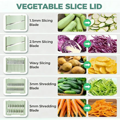 🥗 5-in-1 Salad Spinner Prep Bowl – Vegetable Washer & Slicer Set