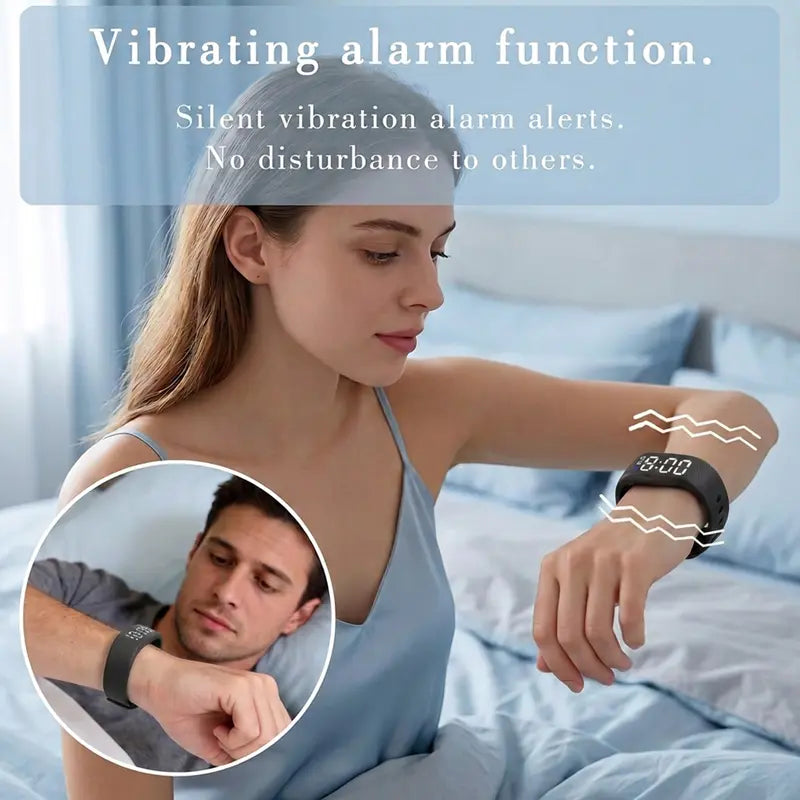 ⚡ 50% OFF – USB Rechargeable Fitness Tracker & Silent Alarm