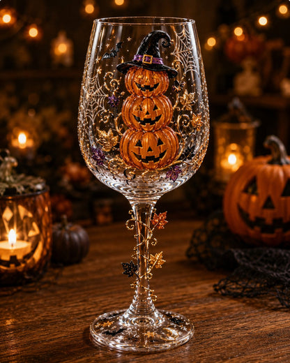 🔥LAST DAY 50% OFF - 🎁 Halloween 3D Wine Glass Collection Gift Box Set – 6 Spooky Collectible Designs 🎃🍷
