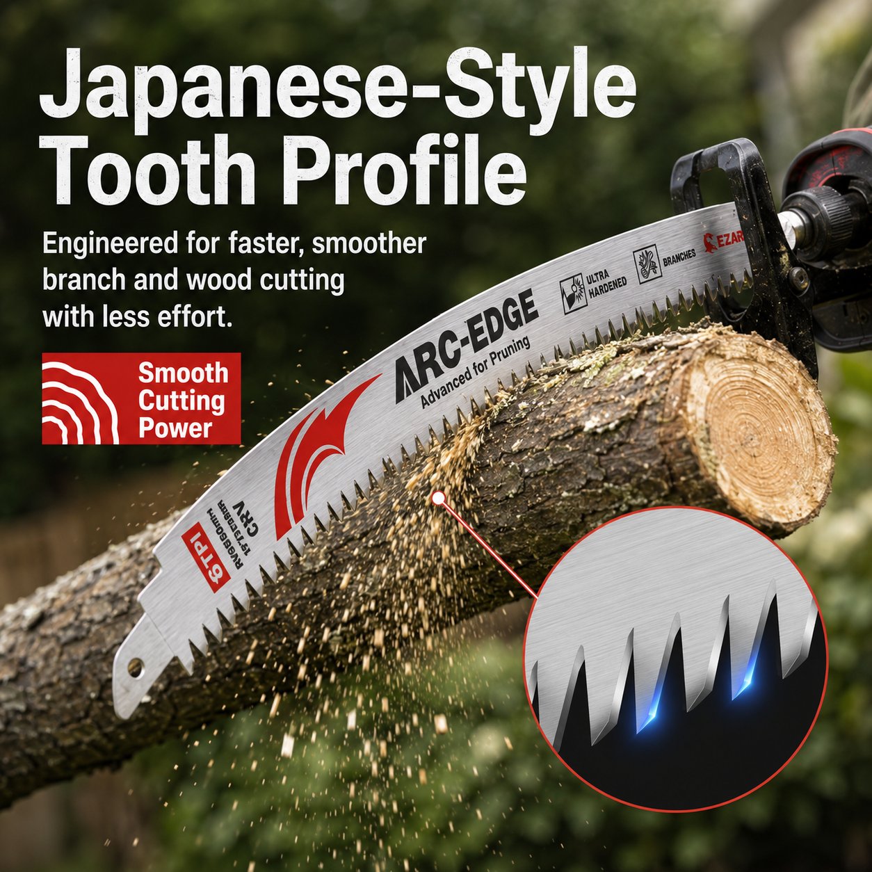 🪚 15-Inch Japanese-Style Heavy Duty Forged Blade Saw CRV Steel Hand Pull Saw 🌳