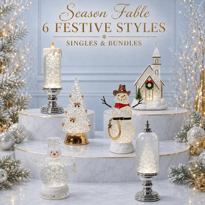 ❄️ Illuminated Musical Christmas Snow Globe Lantern – Swirling Snow, Warm Lights & Festive Music