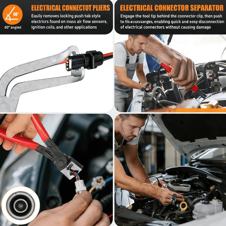🛠️ 5-Piece Automotive Electrical Disconnect Pliers Kit | Connector & Clip Removal Tools