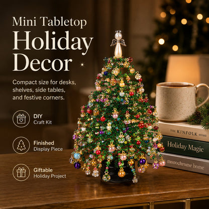 🎄 DIY Beaded Christmas Tree Kit – Handmade Holiday Craft