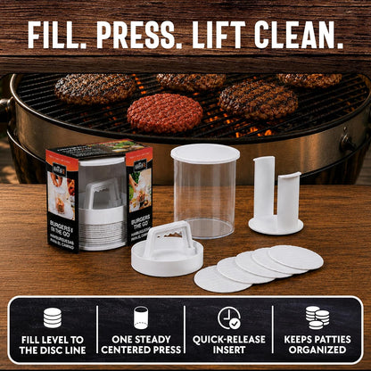 🍔 Hamburger Press Patty Maker – Easy Stack & Freeze Burger Prep System