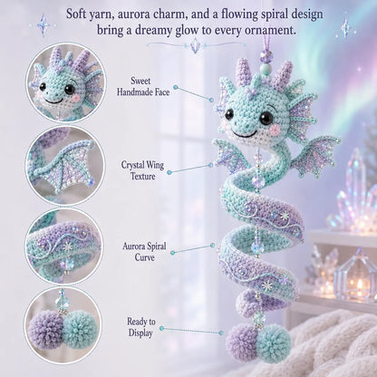 ⏳ Last Day 49% OFF – 🐉 DIY Dragon Spiral Hanging Ornament Crochet Kit ✨