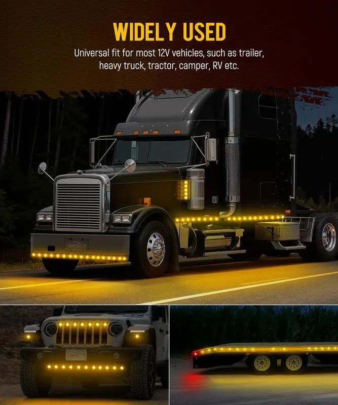 🔥LAST DAY 55% OFF - 3/4 Inch LED Amber Watermelon Side Marker Light