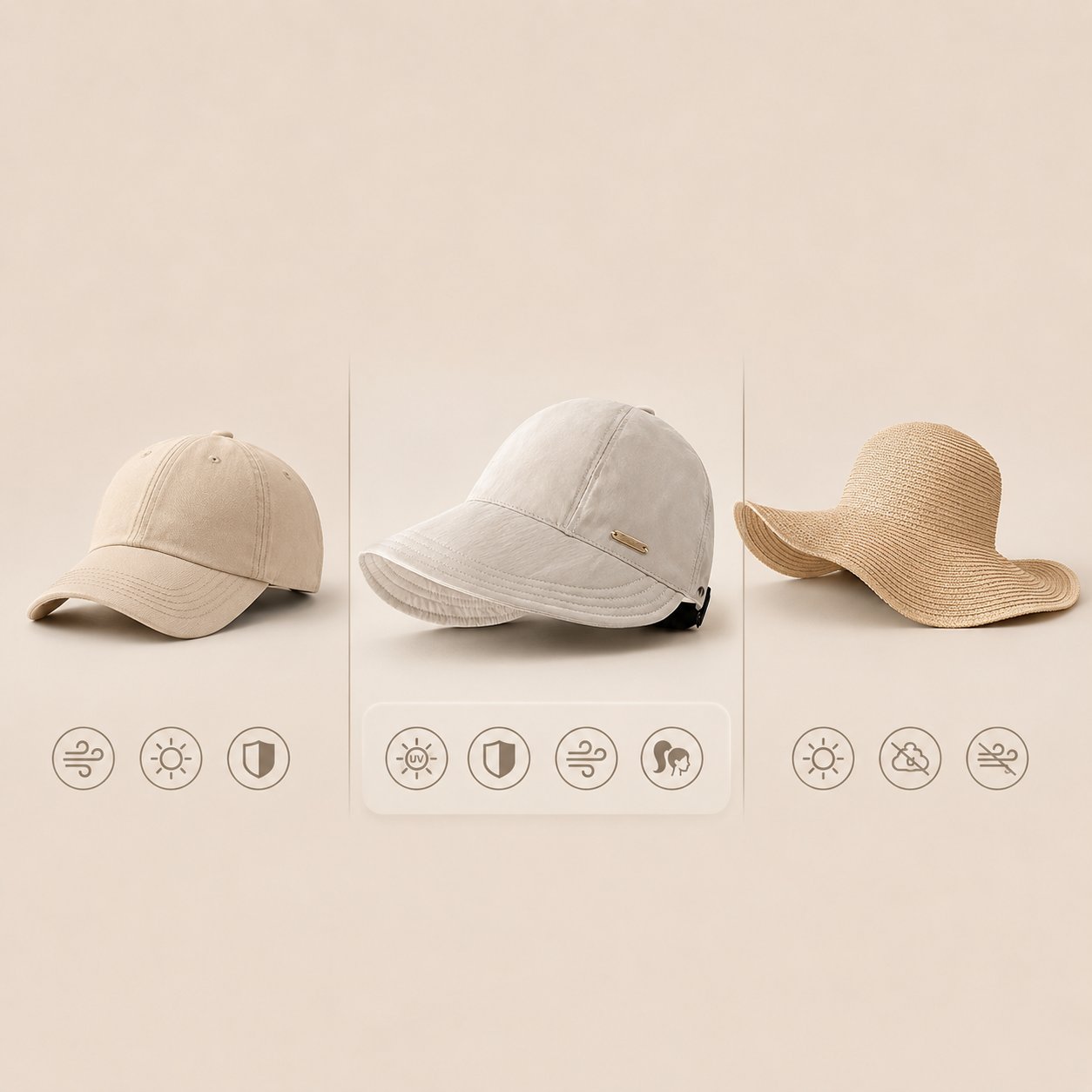 ☀️Last Day 50% OFF✨Stay Shaded & Comfortable on Sunny Days - Ponytail-Friendly Wide Brim Sun Hat🧢