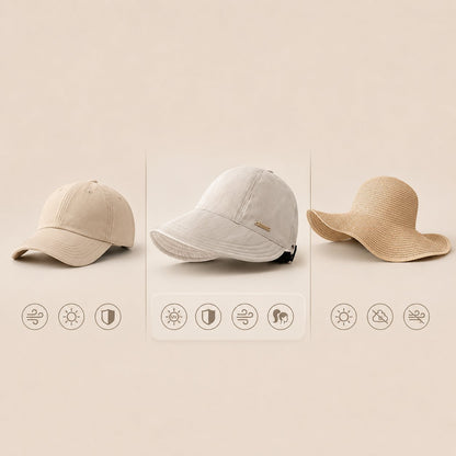 ☀️Last Day 50% OFF✨Stay Shaded & Comfortable on Sunny Days - Ponytail-Friendly Wide Brim Sun Hat🧢
