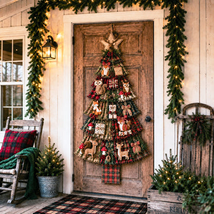 🎄 DIY Oversized Patchwork Christmas Tree Door Hanging Kit – 51" Holiday Craft ✨