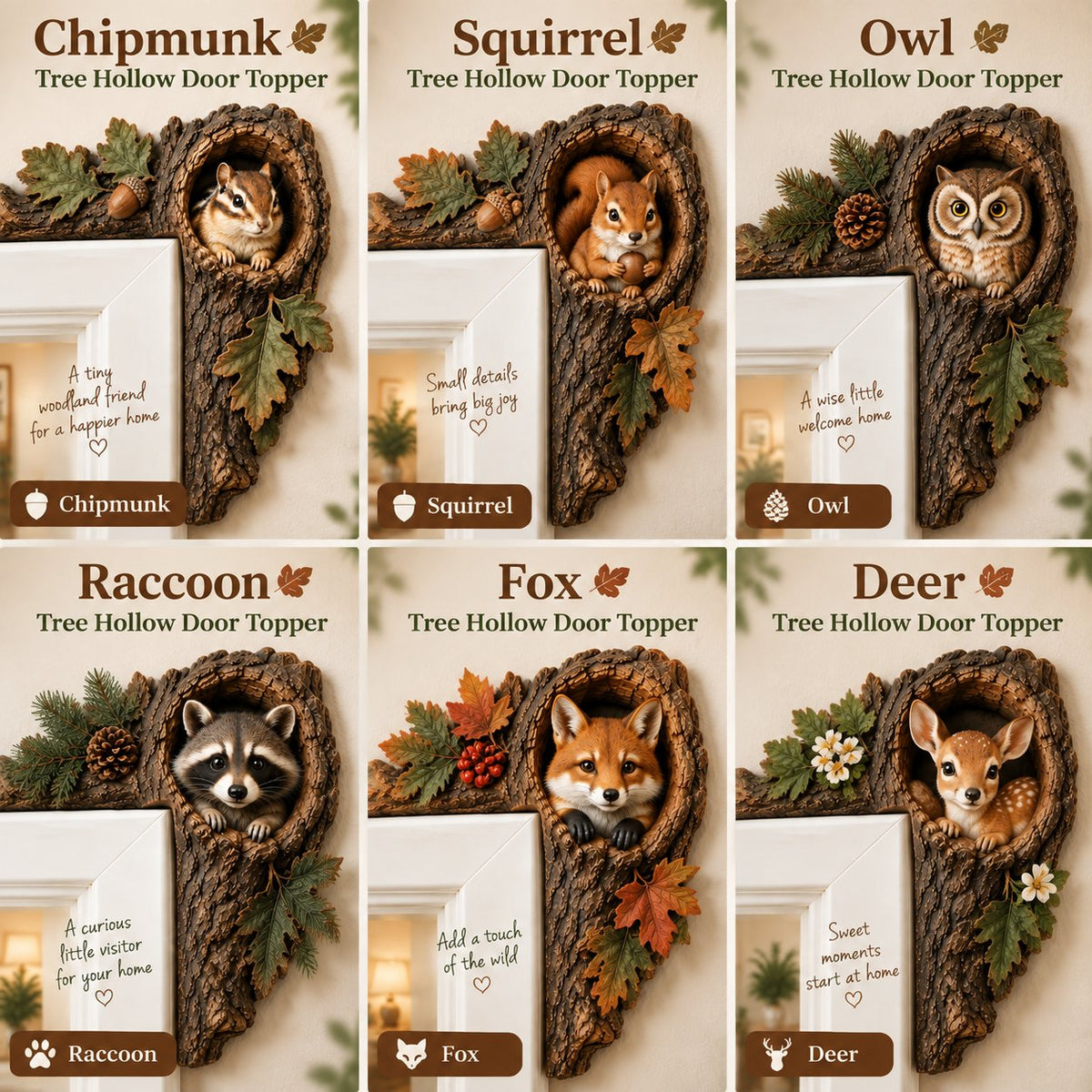 ⏰LAST DAY 50% OFF 🐿️ Handcrafted Resin Chipmunk Door Ledge Figurine | Wooden Doorway Accent for Nature Lovers 🏡