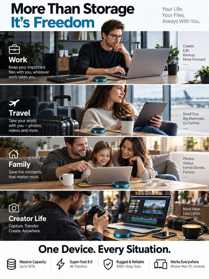 C Magnetic Portable SSD – Anti-Lost External Solid State Drive