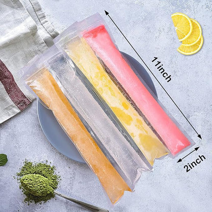 100 Disposable Ice Popsicle Mold Bags