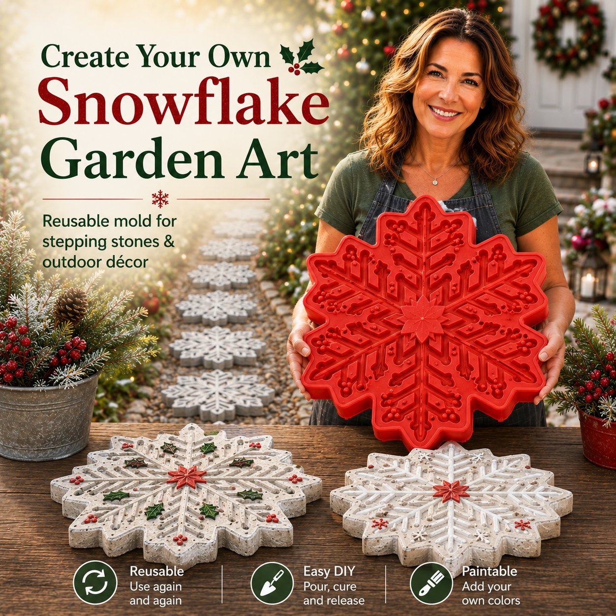 💥 LAST DAY 50% OFF - 🌻 Reusable Sunflower Stepping Stone Mold