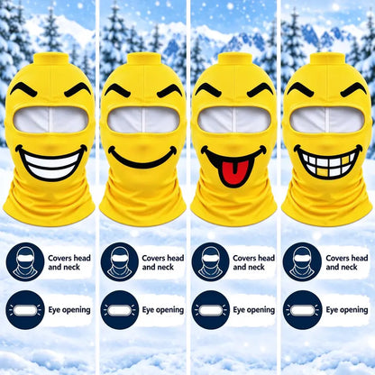 😆 Funny Smiley Ski Mask – Goggle-Friendly Winter Balaclava ❄️