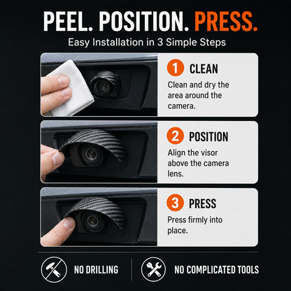🚗 Universal Vehicle Backup Camera Rain Shield & Sun Visor (4 PCS Set) 🌧️