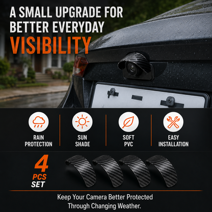 🚗 Universal Vehicle Backup Camera Rain Shield & Sun Visor (4 PCS Set) 🌧️