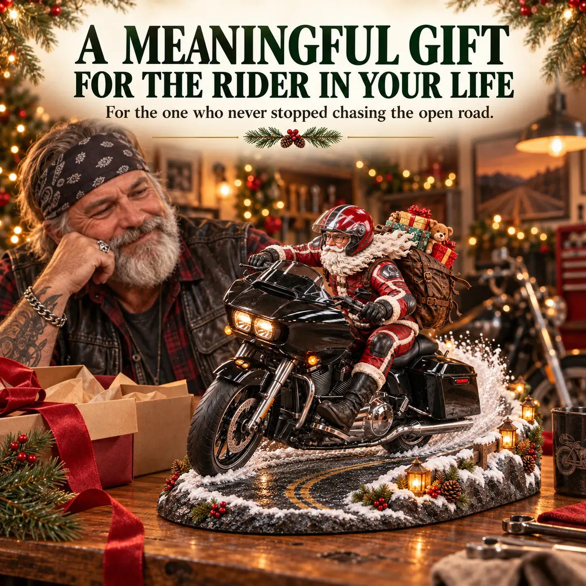 ⭐🏍️ Santa’s Ride Home – Christmas Motorcycle Keepsake Collection💨