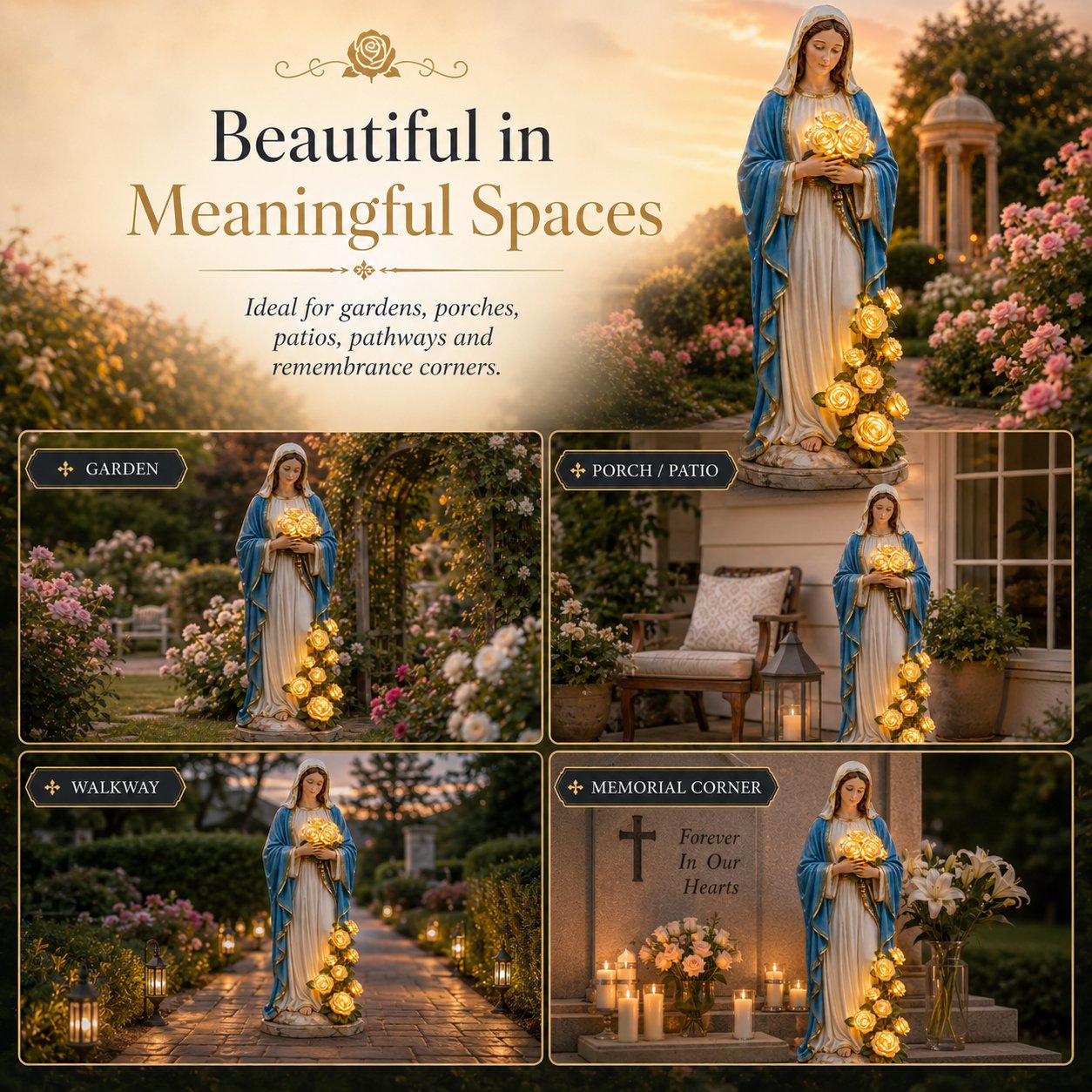 💗 Virgin Mary Garden Light