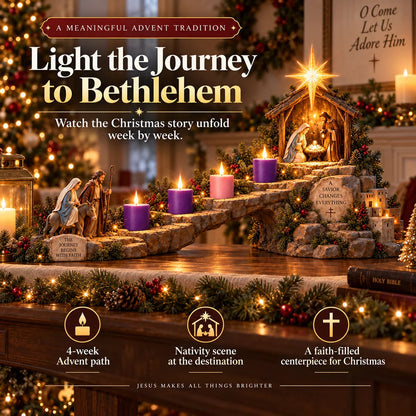 ✨✝️ Journey to Bethlehem Lighted Advent Nativity – A Meaningful Christmas Tradition 🌟