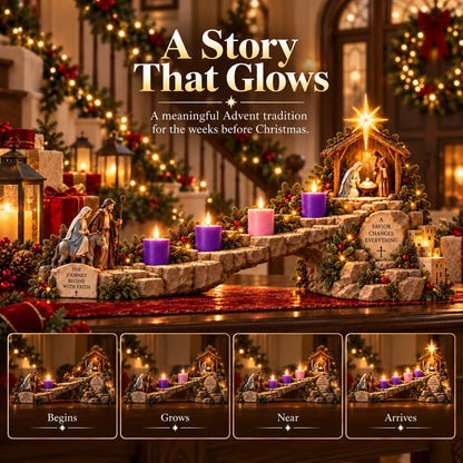 ✨✝️ Journey to Bethlehem Lighted Advent Nativity – A Meaningful Christmas Tradition 🌟
