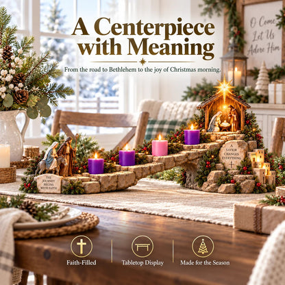 ✨✝️ Journey to Bethlehem Lighted Advent Nativity – A Meaningful Christmas Tradition 🌟