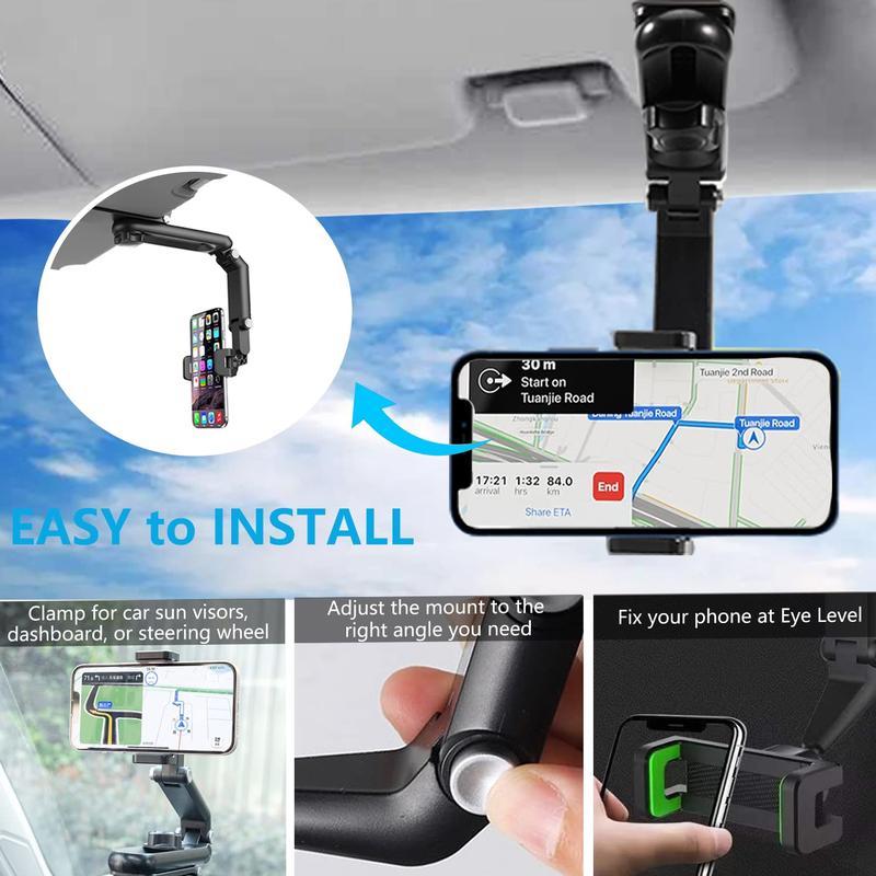 🔥49% OFF📱1080° Adjustable Car Sun Visor Phone Holder