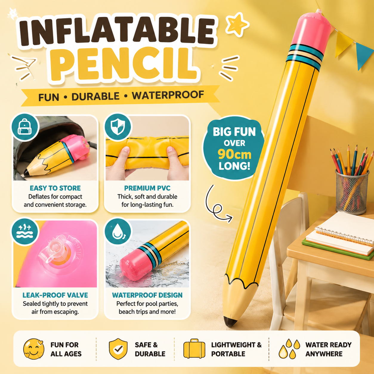 Giant Inflatable Pencils, Colorful Inflatable Crayons