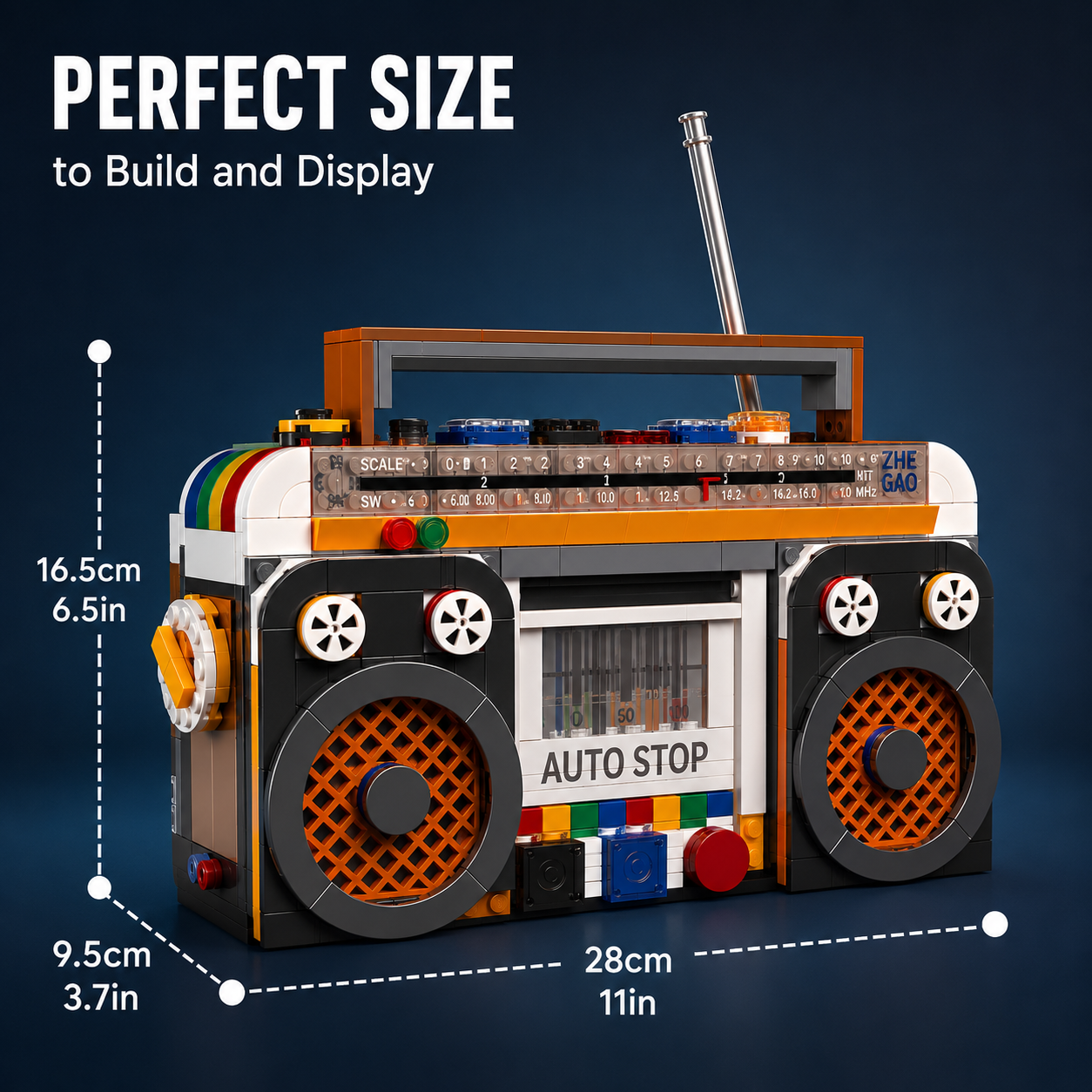 Retro Radio Recorder Building Blocks Brick Kits
