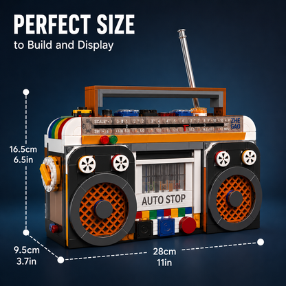 Retro Radio Recorder Building Blocks Brick Kits