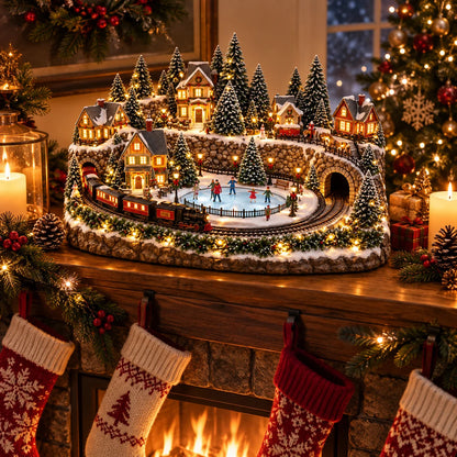 🔥 Lighted & Animated Christmas Village Collection-✨Festive Moving Holiday Display