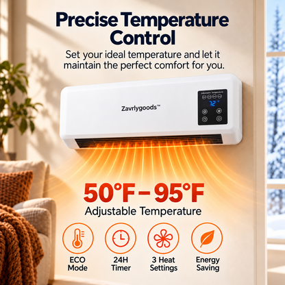 Black Friday Early Bird Deals-Wall-Mounted Space Heater with Thermostat and Remote Control