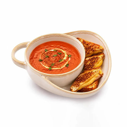 🍲✨ Rustic Reactive Glaze Ceramic Soup Bowls with Handles – Cozy Serveware