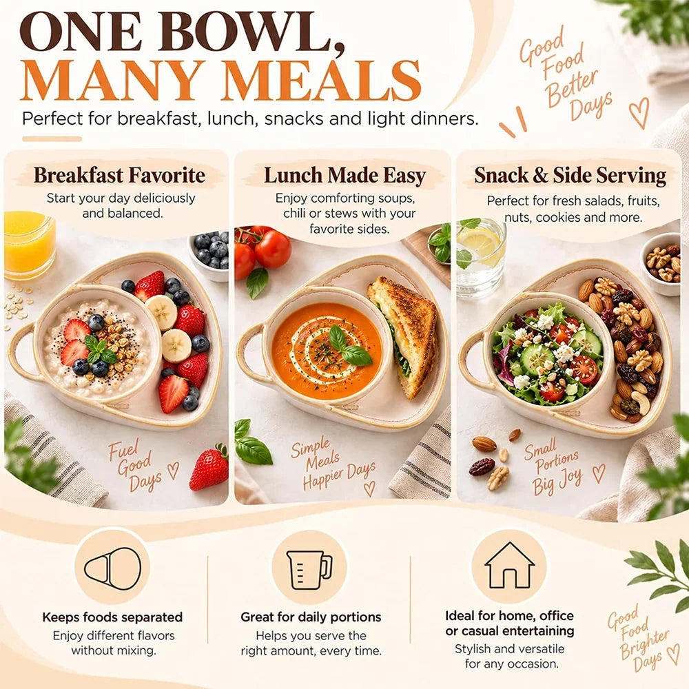 🍲✨ Rustic Reactive Glaze Ceramic Soup Bowls with Handles – Cozy Serveware