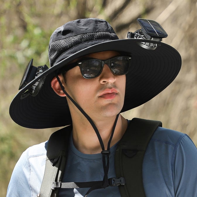 🔥Summer Hot Sale 49% OFF⚡2026 New Ultralight Solar Fan Sun Hat🎁Lighter Than a Baseball!⚾