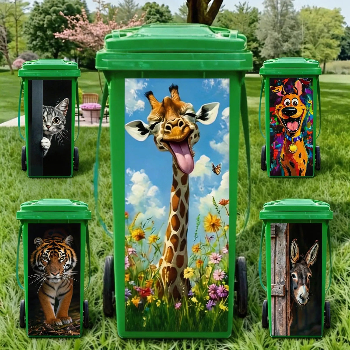 🔥 LAST DAY 50% OFF 🔥 🐴 Horse & Donkey Wheelie Bin Sticker – Waterproof Decal 🌾