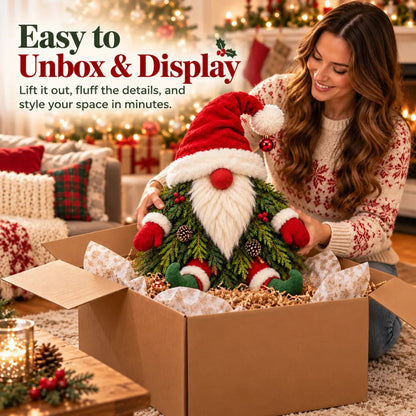 🎄✨  Sitting Christmas Evergreen Gnome™ – Cute Holiday Decor ❤️