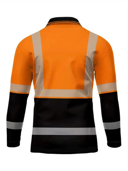 👕🔥50% OFF TODAY✨ Men's Reflective Workwear Polo Shirt