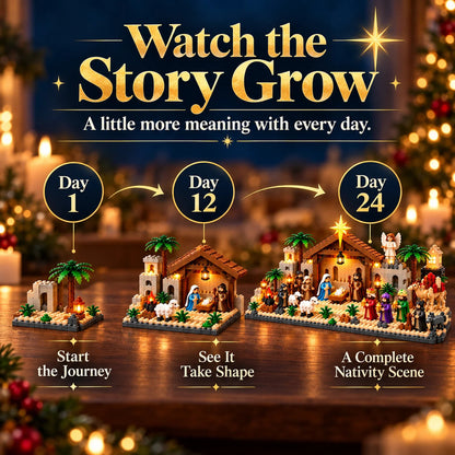 ⭐Nativity Advent Calendar – 24-day Buildable Christmas Nativity Set