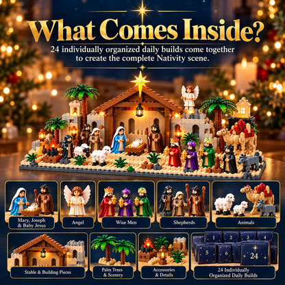 🎄 24-Day Nativity Advent Calendar – Build the Christmas Story One Day at a Time ✨