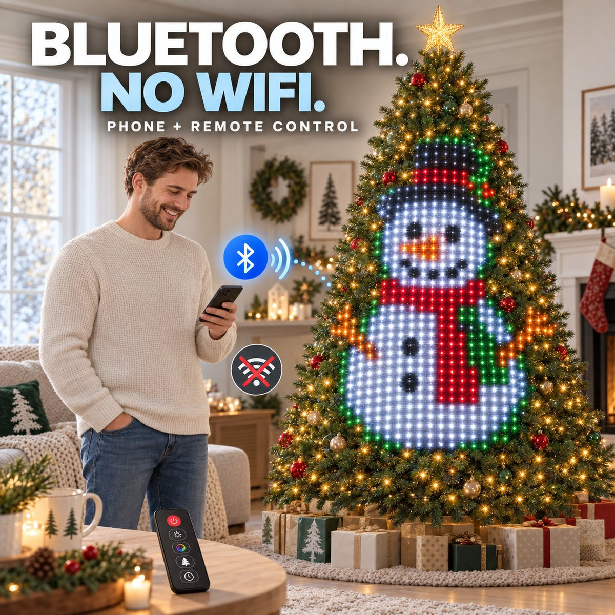 🔥 In Stock 100pcs — Ships Within 24 Hours 🎄 Smart Pixel Christmas Tree Lights | Create Your Own Animated Light Show